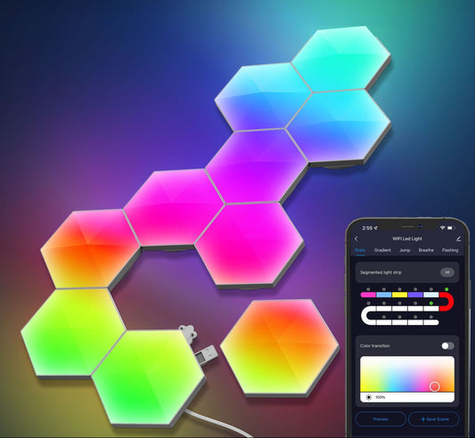 Panneau Hexagone RGB Modulable