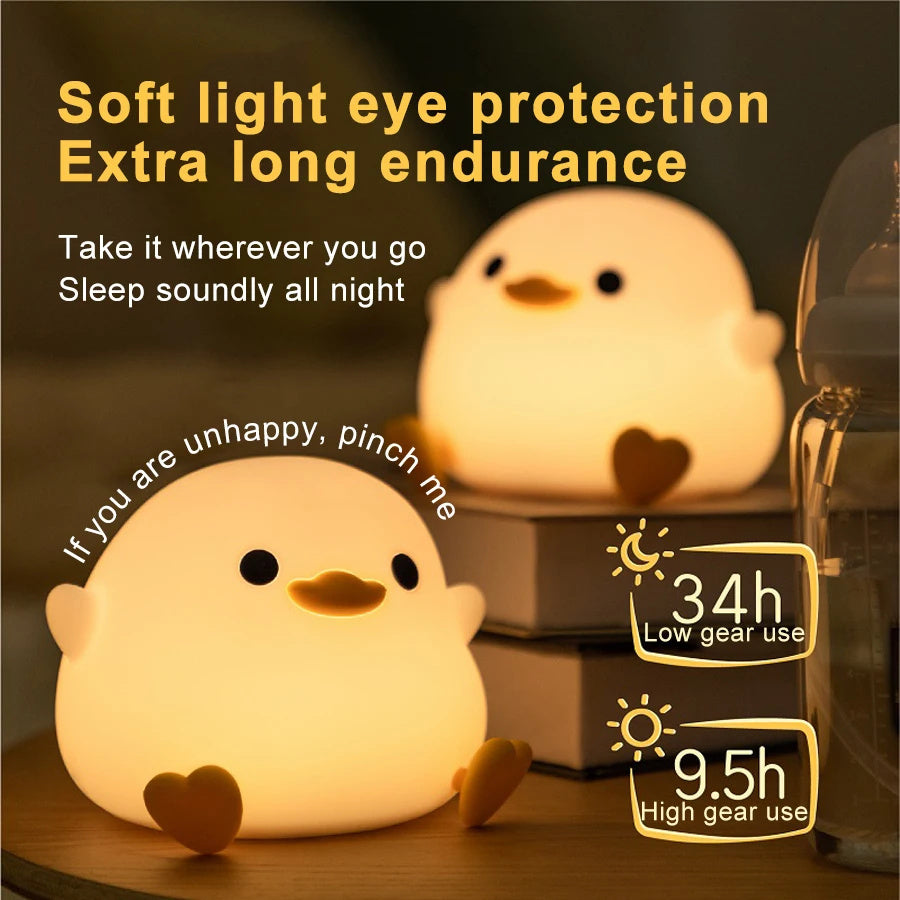 Veilleuse LED Canard en Silicone
