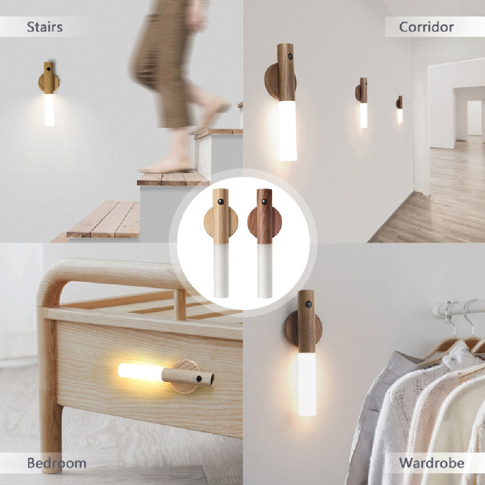 Veilleuse LED USB Magnétique En Bois