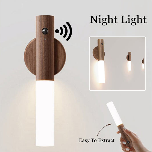 Veilleuse LED USB Magnétique En Bois