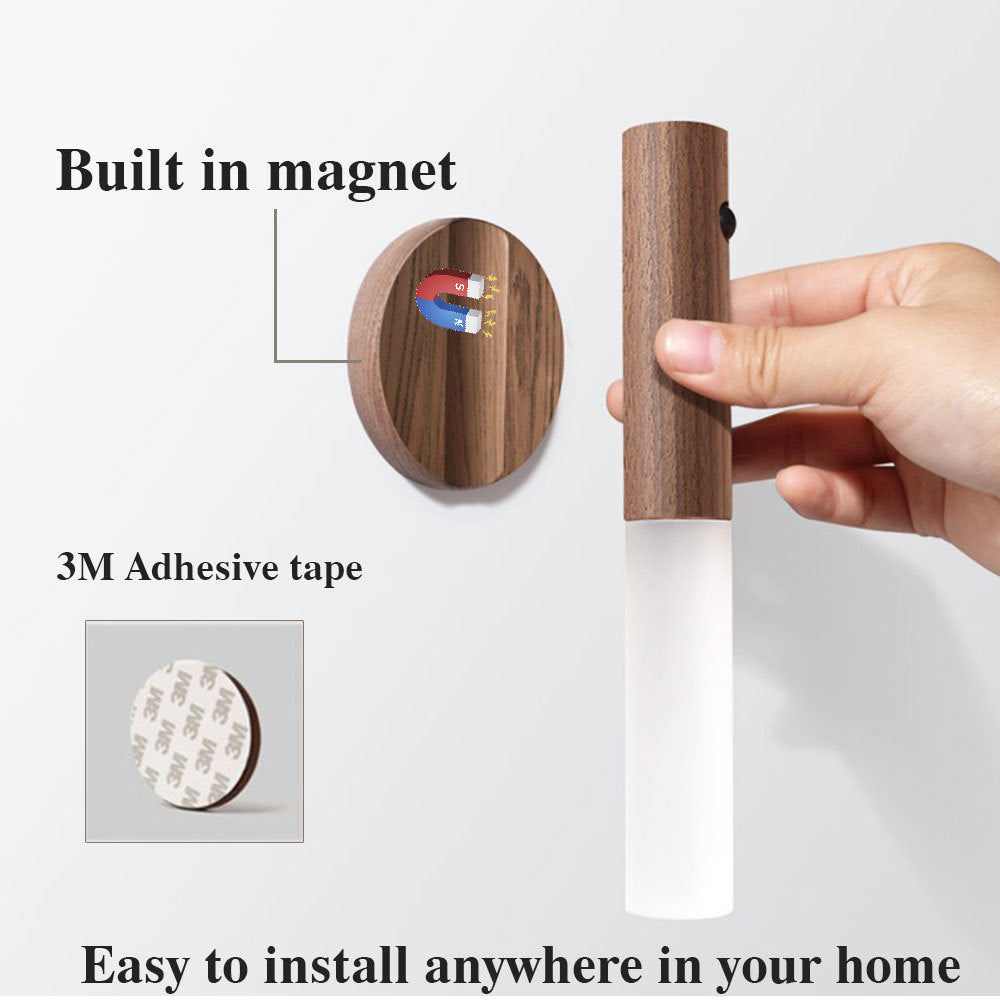 Veilleuse LED USB Magnétique En Bois