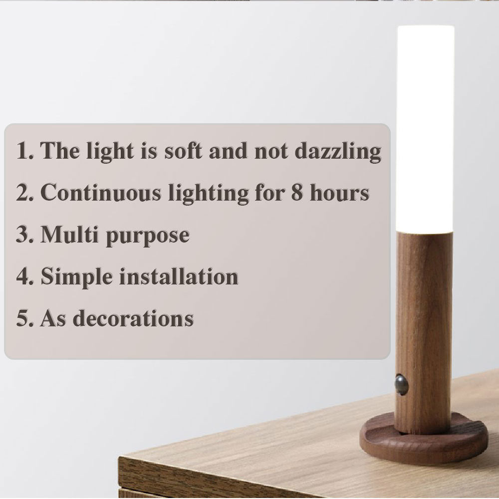 Veilleuse LED USB Magnétique En Bois